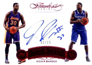2015-16 Panini Flawless - Now and Then Signatures Ruby #NT-JRA Julius Randle Front