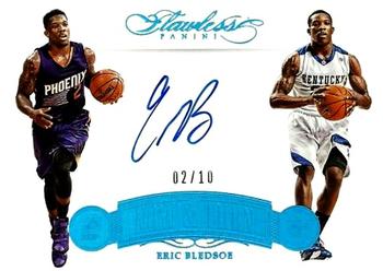 2015-16 Panini Flawless - Now and Then Signatures Sapphire #NT-EB Eric Bledsoe Front