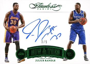 2015-16 Panini Flawless - Now and Then Signatures Emerald #NT-JRA Julius Randle Front
