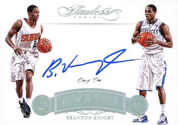 2015-16 Panini Flawless - Now and Then Signatures Platinum #NT-BK Brandon Knight Front