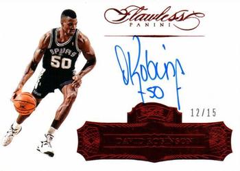 2015-16 Panini Flawless - Autographs Ruby #FA-RB David Robinson Front