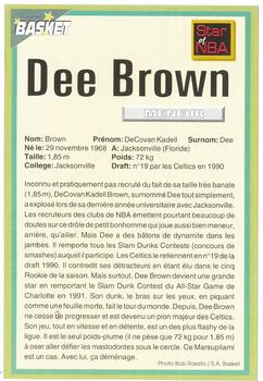 1995 French Sports Action Basket #NNO Dee Brown Back