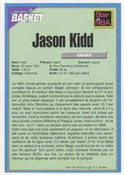 1995 French Sports Action Basket #NNO Jason Kidd Back