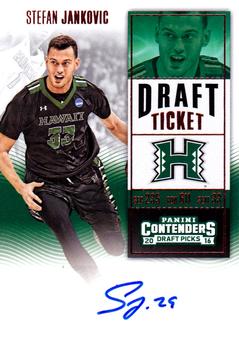 2016 Panini Contenders Draft Picks - College Ticket Autographs Draft Ticket Red Foil #176 Stefan Jankovic Front