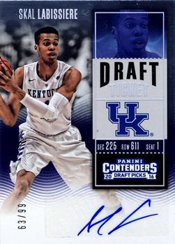 2016 Panini Contenders Draft Picks - College Ticket Autographs Draft Ticket #110 Skal Labissiere Front
