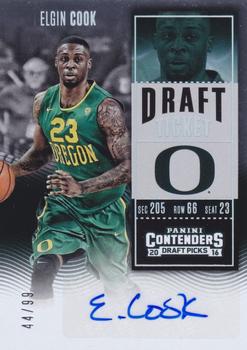 2016 Panini Contenders Draft Picks - College Ticket Autographs Draft Ticket #134 Elgin Cook Front