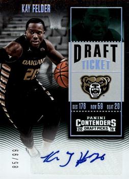 2016 Panini Contenders Draft Picks - College Ticket Autographs Draft Ticket #136 Kay Felder Front