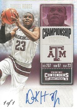 2016 Panini Contenders Draft Picks - College Ticket Autographs Championship Ticket #161 Danuel House Front