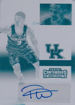 2016 Panini Contenders Draft Picks - College Ticket Autographs Printing Plates Cyan #113 Tyler Ulis Front