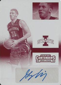2016 Panini Contenders Draft Picks - College Ticket Autographs Printing Plates Magenta #157 Georges Niang Front