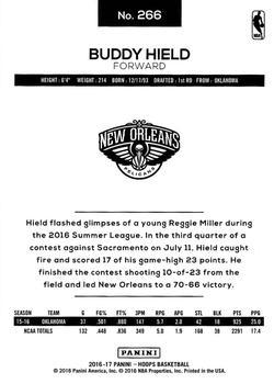 2016-17 Hoops - Blue #266 Buddy Hield Back