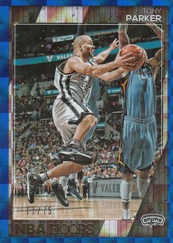 2016-17 Hoops - Blue Checkerboard #123 Tony Parker Front