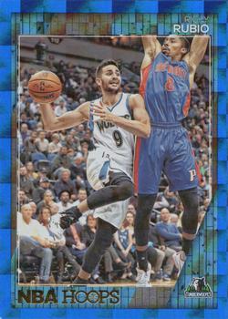 2016-17 Hoops - Blue Checkerboard #141 Ricky Rubio Front