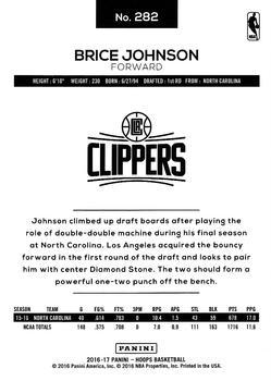 2016-17 Hoops - Teal #282 Brice Johnson Back