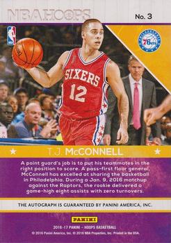 2016-17 Hoops - Hot Signatures #3 T.J. McConnell Back