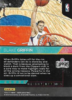 2016-17 Hoops - Bird's Eye View #6 Blake Griffin Back