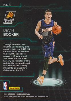 2016-17 Hoops - Faces of the Future #4 Devin Booker Back