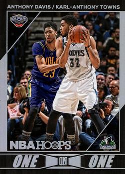 2016-17 Hoops - One on One #3 Anthony Davis / Karl-Anthony Towns Front