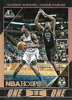 2016-17 Hoops - One on One #4 Andrew Wiggins / Jabari Parker Front
