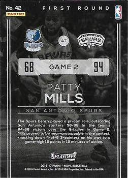2016-17 Hoops - Road to the Finals #42 Patty Mills Back