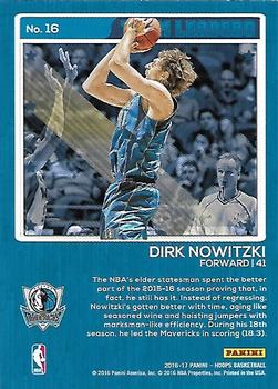 2016-17 Hoops - Team Leaders #16 Dirk Nowitzki Back