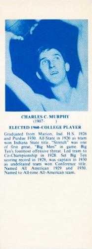 1968-74 NBA Hall of Fame Bookmarks #NNO Charles Murphy Front