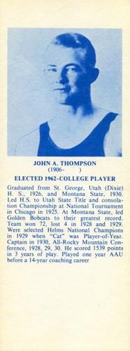 1968-74 NBA Hall of Fame Bookmarks #NNO John Thompson Front