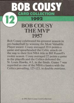 1992 Bob Cousy Collection #12 The MVP 1957 Back