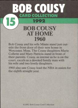 1992 Bob Cousy Collection #15 At Home 1960 Back
