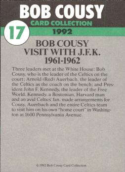 1992 Bob Cousy Collection #17 Visit with JFK 1961-62 Back