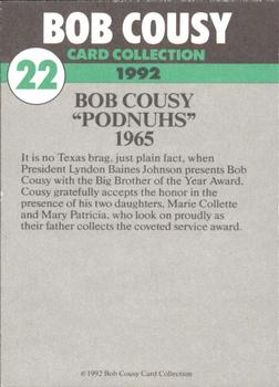 1992 Bob Cousy Collection #22 Podnuhs 1965 Back