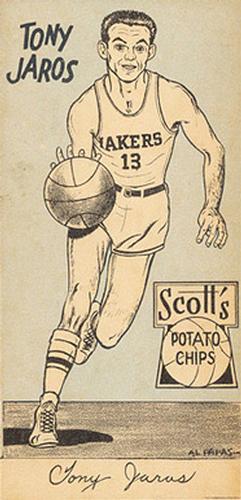 1950-51 Scott's Potato Chips Minneapolis Lakers #NNO Tony Jaros Front