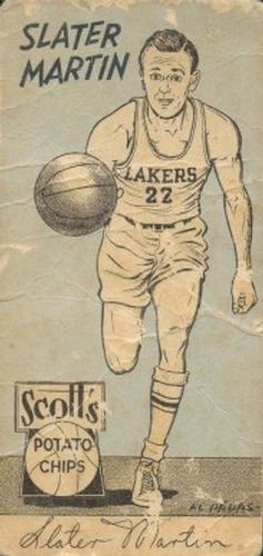 1950-51 Scott's Potato Chips Minneapolis Lakers #NNO Slater Martin Front