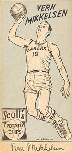 1950-51 Scott's Potato Chips Minneapolis Lakers #NNO Vern Mikkelsen Front