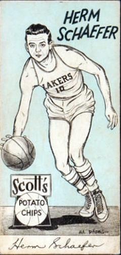 1950-51 Scott's Potato Chips Minneapolis Lakers #NNO Herm Schaefer Front