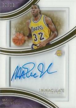 2015-16 Panini Immaculate Collection - Shadowbox Signatures #SS-MJC Magic Johnson Front