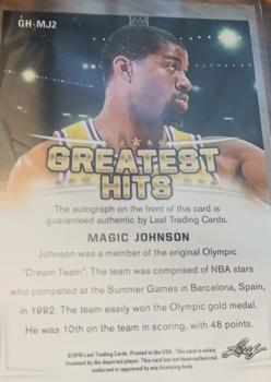 2016 Leaf Greatest Hits Basketball #GH-MJ2 Magic Johnson Back