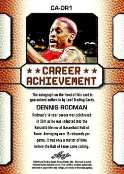 2016 Leaf Best of Basketball #CA-DR1 Dennis Rodman Back