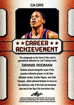 2016 Leaf Best of Basketball #CA-DR5 Dennis Rodman Back