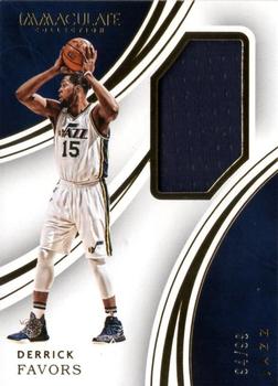 2015-16 Panini Immaculate Collection - Memorabilia #19 Derrick Favors Front