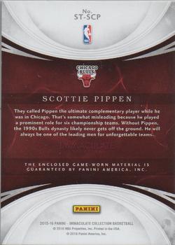 2015-16 Panini Immaculate Collection - Immaculate Standard #ST-SCP Scottie Pippen Back