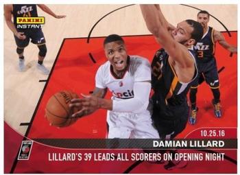 2016-17 Panini Instant NBA #18 Damian Lillard Front