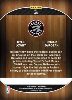 2016-17 Panini Instant NBA #48 Kyle Lowry / DeMar DeRozan Back