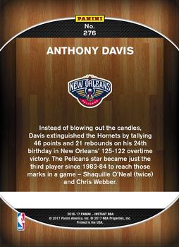 2016-17 Panini Instant NBA #276 Anthony Davis Back