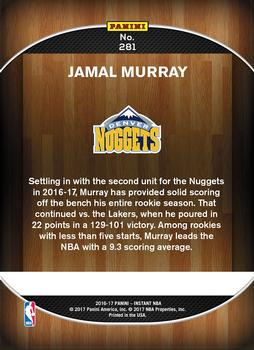 2016-17 Panini Instant NBA #281 Jamal Murray Back