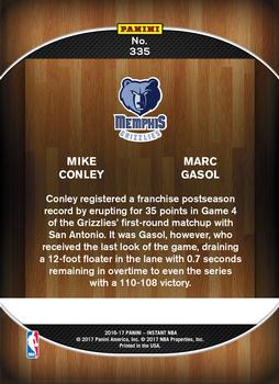 2016-17 Panini Instant NBA #335 Mike Conley / Marc Gasol Back