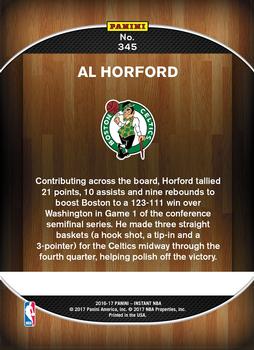 2016-17 Panini Instant NBA #345 Al Horford Back