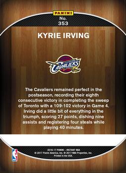 2016-17 Panini Instant NBA #353 Kyrie Irving Back