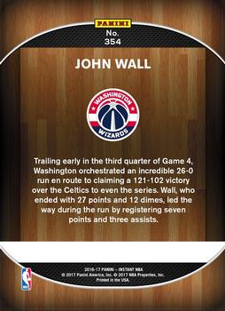 2016-17 Panini Instant NBA #354 John Wall Back