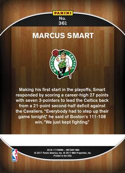 2016-17 Panini Instant NBA #361 Marcus Smart Back